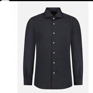 NEW! ISAIA  Mix Dress Shirt - Black - Size 42